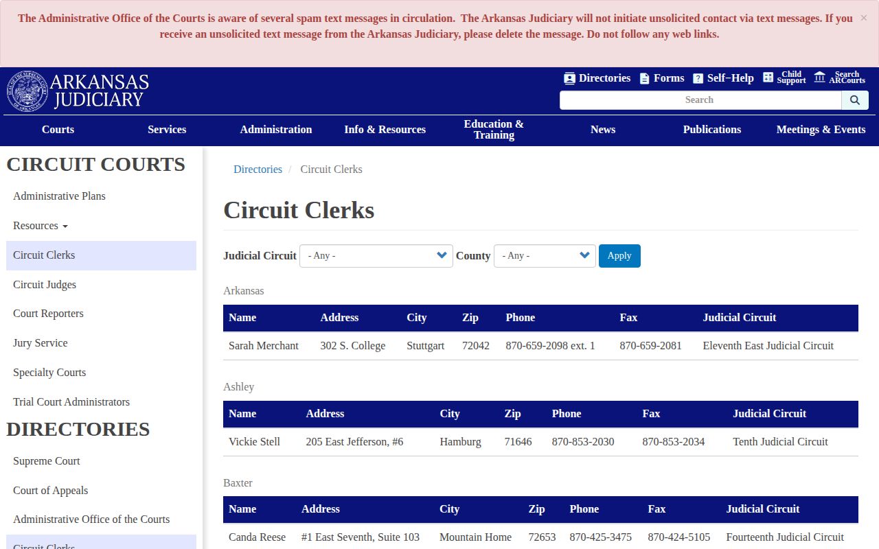Dallas County warrant check Circuit Clerk directory